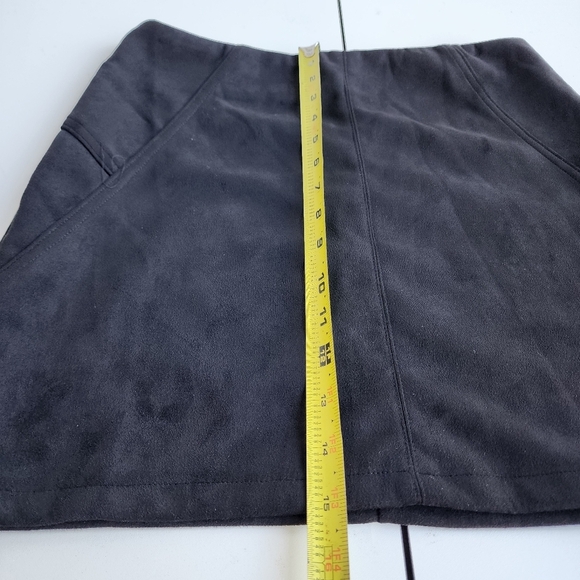 She + Sky Skirt Side Zip Faux Suede Above Knee Trendy Soft Skirt Black Sz S - Picture 4 of 11